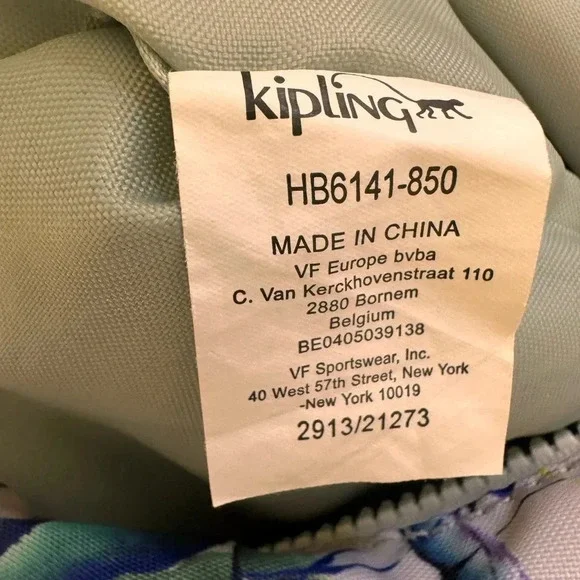 Kipling Alvar Crossbody Purse Multicolored Purple Blue Medium size - Picture 14 of 16